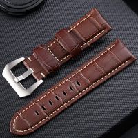Guarda le bande di lusso orologi di lusso cinturino uomo di alta qualità Genuine cuoie di cinturino da 20 mm 22mm 24mm 26mm Bamboo nodo Black Brown Blue Belt 2021