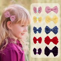 Free DHL MQSP Baby Girls Toddler Solid Bow Hairpins Fashion ...