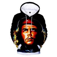 남성용 후드 스웨터 대형 체 Guevara Hero 3D 스웨터 남성 가을 겨울 까마귀 성격 풀오버 자켓 최고의 의류