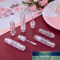 3ml diamante forma vazia plástica labelo lustre tubos de embalagem com varinha composição recipientes de bálsamo reutilizável garrafa limpa top para batom