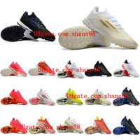 2021 Zapatos de fútbol x SpeedFlow + FG Red / Core Negro / Negro / Solar Tapas rojas SpeedFlow.1 TF Turf Football Boots Tamaño US 6.5-11