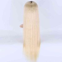 Wholale HD Lace wig T4 613#blonde human hair wig for white women