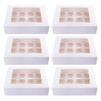 Gift Wrap 6pcs Packaging Boxes Cupcake Storage Cake Containe...