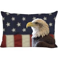 Caso de travesseiro Bald águia retângulo fronha personalizado Home Têxtil Zipper Tamanho 45 * 35cm (um lado) Imprimir