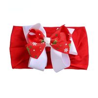 Hair Accessories 10pcs White Green Bow Knot Children Satin Ribbon Band Red Christmas Headdress Holiday Kid Birthday Gift Decoration