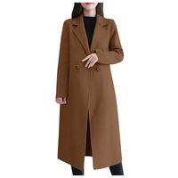 Muqgew зимнее пальто женщины 2021 повседневная шерсть длинная куртка кнопка элегантный рукав работа офис модный пиджак # G3 женские сочетания