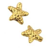 Componentes de jóias contas de ouro para colares de jóias braceletes liga diy prata metal flat animais starfish 3d mulher homens moda 13mm 200pcs