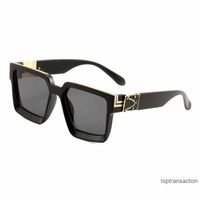 2021 디자이너 스퀘어 선글라스 남자 여성 빈티지 그늘을 운전 편광 된 남성 태양 안경 패션 금속 판자 안경