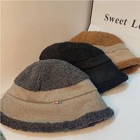 Chapéus de borda larga retro para as mulheres outono inverno balde chapéu algodão duplo-desgaste dobrável orelha abóbada abóbada abóbada