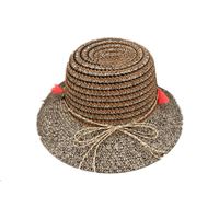 Цветы кисточка лук соломенная шапка летние женщины шляпы корейская равнина плетение солнцезащитного оттенка складная сладкая девушка козырек шириной