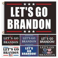 2024 Nouveau LETS GO Brandon Trump Election Flag Double-Side Presidential Flags 150x90cm en gros DHL