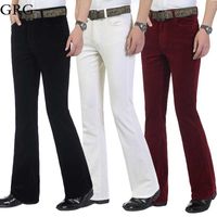 Sonbahar erkek ticari rahat pantolon kadife fişek pantolon erkek elastik çan-alt pantolon 210707