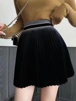 레이디 슬림 스커트는 편지와 함께 주름진 스타일을 허리와 짧은 바닥 스커트 바지 캐주얼 드레스