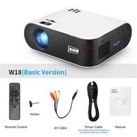 AUN MINI Projector Full HD 1080 P Video LED Projector Android WIFI Smart W18C Wireless Sync Display Projectors For Home Theater a55