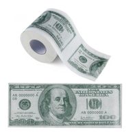 Yüz dolarlık fatura baskılı tuvalet kağıdı Amerika ABD Doları Doku Yenilik Komik 100 $ TP Para Rulo