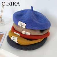 Berco coreano toppa a maglia beret donne autunno inverno vintage pittore cappello dolce ottagonale signora ragazze moda caldo all'aperto cappello