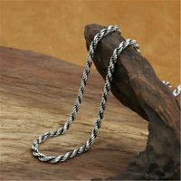 3mm Wide 100% Pure 925 Sterling Silver Chain Necklaces For M...