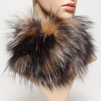 Bufandas Dama de invierno 100% Bufandas de piel reales para niñas Cálidas Cálidas suaves Anillo de punto Moda Buena Mufflers Natural Elástico
