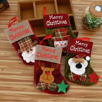 Christmas Decorations Merry Stockings Santa Claus Socks Candy Gift Bags Chrismas Tree For Home Navidad Noel 2021 Xmas Ornaments