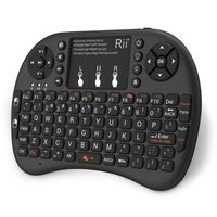 RII K08 + 2.4 جيجا هرتز لوحة مفاتيح لاسلكية صغيرة مع لوحة اللمس، الإضاءة الخلفية LED، بطارية ليثيوم أيون قابلة للشحن