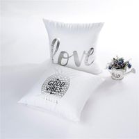 Cubierta de cojín de decoración del hogar 45x45cm 1pc de almohada de almohada de almohada de impresión de lámina de plata