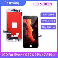ЖК -дисплей Высокая яркость для iPhone 5 5S SE 6 6S 7 8 плюс Tianma LCD Touch Digitizer Complete Screen Ecrem