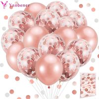 20pcs Confetti Latex Balloons 1st 1 2 3 4 5 18 21st 30 40 50 Year Happy Birthday Party Decoration Adult Kids Boy Girl BabyShower Y0923