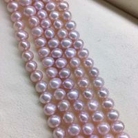 Freshwater Pearl Necklace Round Shape With Size 6.5-7mm Loose Strands Chains