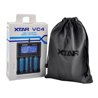 XTAR VC4 Intellelchage Ładowarka 4 Gniazdo z wyświetlaczem ekranu LCD dla 18350 18650 26650 3.6 V 3.7V Baterie Li-Ion Ni-MH Ni-CD