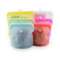 Rod Free with Date Pointer Saver Food Grade Silicone Storage Bag Fruits Packing Self-sealing Bags Pouch 500mla30 a23 a37