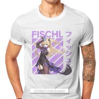 Genshin Impact Game Paimon Childe O-Neck TShirts Fischl Distinctive Men's T Shirt New Trend Tops Size XS-3XL Y0901