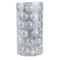 Party dekoration 30st 6mm julgran Ball, Årets Glitter Hängande Family Pendant Props
