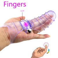Masturbators Vibrator Finger Cover Kvinna Onani Vuxen Tillbehör
