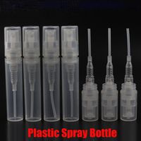 Fancy Frosted Plastic Spray Bottle 2ml 3ml con dispensador de pulverización de niebla fina para desinfección Alcohol Perfume Muestra Vial Aceite VacíoA57