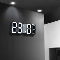 3D USB LED numérique Horloge murale de bureau de bureau de bureau de bureau de bureau 12/24 heures Display Home Décoration Réveillez-vous Lumières de nuit 220125
