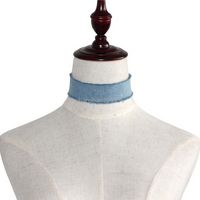 Cuello de mezclilla de mezclilla de ancho gótico Collar de collar de collar sexy Cuello de la joyería de moda Will y Sandy