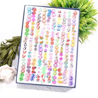 100 Pairs Anti Allergy Girls Child Earrings Mix Style Candy ...