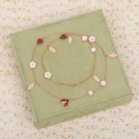 Collier pendentif de qualité de luxe avec forme de feuille de fleurs pour femmes et mère de mariée bijoux cadeau ont une boîte PS4848
