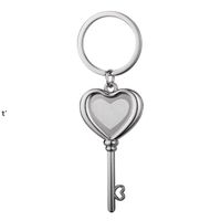 Parti Favor Isı Transferi Kalp Şeklinde Anahtar Kolye DIY Anahtarlık Süblimasyon Boş Metal Anahtarlıklar Dekoratif Anahtarlık ZZE13152