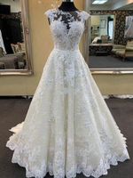Robe véritable robe de mariée 2021 robe de bal de balle cou de bateau sur mesure vestidos de novia usure de mariée
