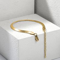 Link, Kette Edelstahl Schlange Armband für Frauen 3mm 4mm Gold Silber Farbe Heringbone Armreifen Böhmische Schmuckgeschenke LDB319