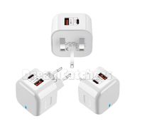 PD 20W RAPIDE LED CHARGE UE UE UK Plug QC3.0 USB Fast Chargeur Fast Chargeur universel Tablette Téléphone Mobile Chargeurs pour iPhone12 Samsung Huawei