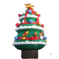 العملاقة الاصطناعي الأرجواني نفخ شجرة عيد الميلاد مع زخرفة كرات والنجوم ل حديقة ساحة / مول الديكور