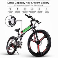 Elektrikli Bisiklet Bisiklet 48 V 12.5Ah Dahili Lityum Pil 26 inç Katlanır 400 W Güçlü Motor Dağ Bisiklet
