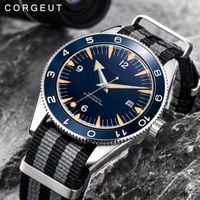 Armbanduhren Seepferdchen Military Mechanische Uhr Männer Automatische Sport Design Uhr Leder Armbanduhren