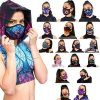 Digital Printing Decorative Washable Breathable Dust Fashion Face Masks UV Unisex Mask 18 Colors for Choosea58 a37