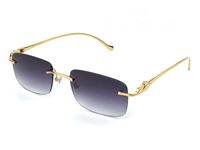 도매 선글라스 판매 5634295 초 라이트 스퀘어 프레임이없는 동물 금속 사원 레트로 아방가르드 디자인 UV400 조명 유색 안경
