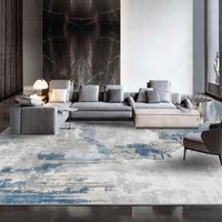 Carpets Gradient Blue Carpet Bedroom Light Luxury Abstract S...
