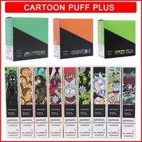 Cartoon Puff Bar Plus Misurable Sigarettes 800 Sfuffs 550mAh Batteria Penna vape Paper 3.2ml Pods e kit del dispositivo di sigaretta