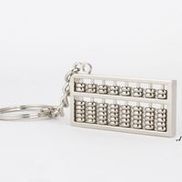 Mini Abacus Keychain Kreative chinesische Elemente 8 Reihen drehbare Perlen Schlüsselanhänger Partei Favor Geschenk RRE10768
